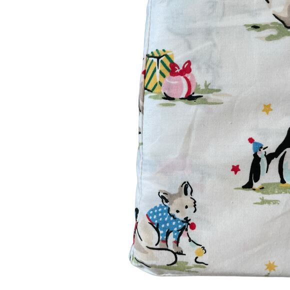 Cath Kidston London 4pc FULL Sheet Set Christmas Animals Cream Cotton NEW - Picture 12 of 15